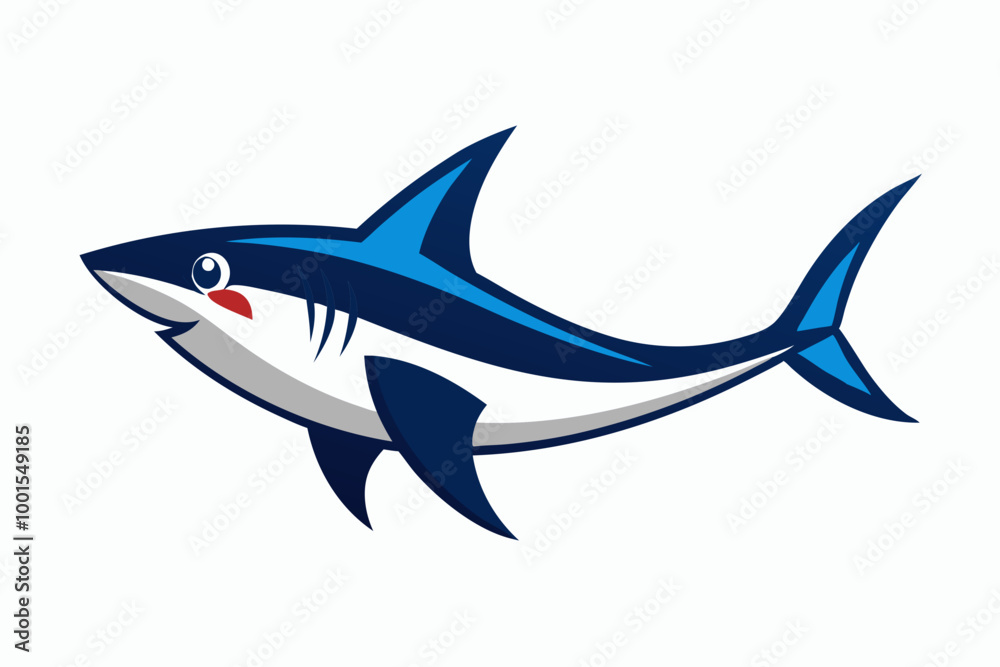 Obraz premium Mako shark fish creative vector design