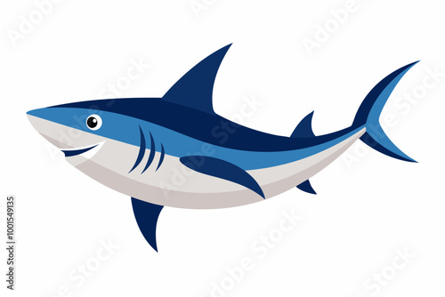 Mako shark fish creative vector design