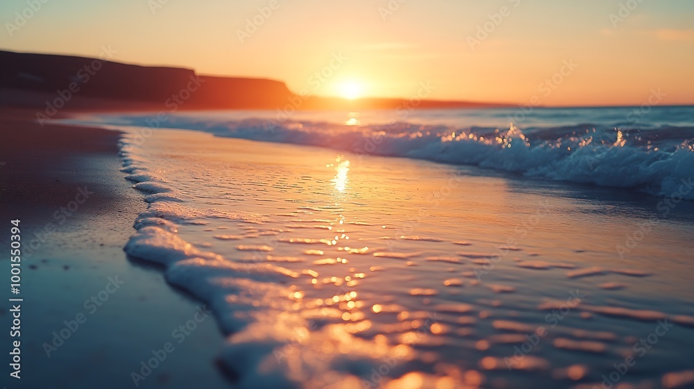 Obraz premium Germany schleswigholstein hornum hornum&nbsp;odde&nbsp;beach at sunrise : Generative AI