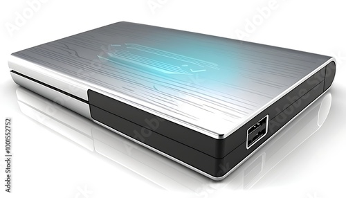 Silver External Hard Drive with USB Port