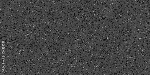 Abstract design with black paper background and terrazzo flooring texture. Terrazzo design with white polished sandstone wall texture. this design are uses for Quartz surface white.	