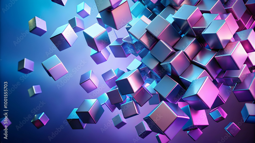 Metallic Cube Explosion Metallic Cube Explosion