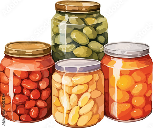 Jar food desing illustration
