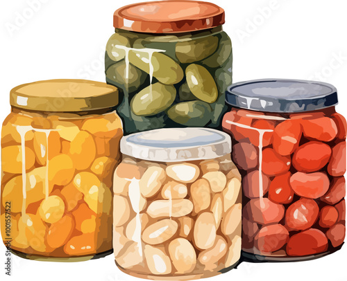 Jar food desing illustration