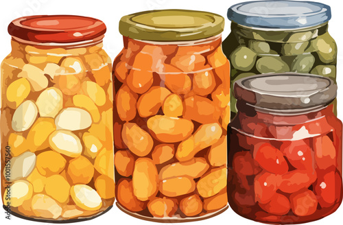 Jar food desing illustration