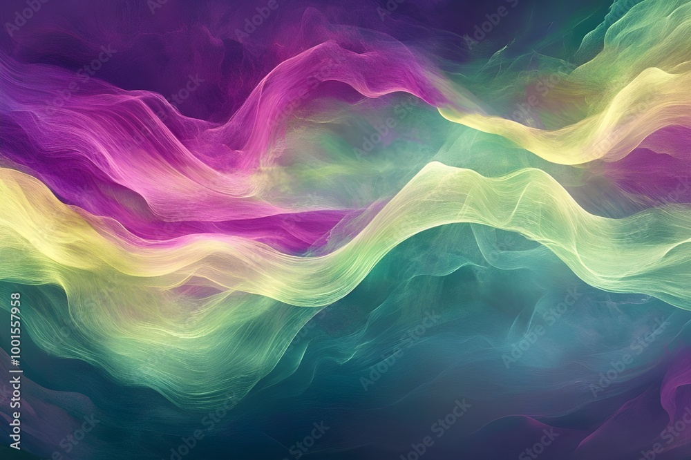 Obraz premium Ethereal Aurora Light Trails