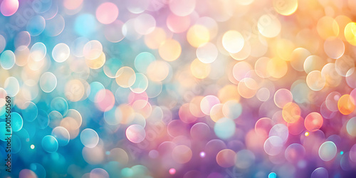 Dreamy Abstract Bokeh Background: A mesmerizing and colorful bokeh background with a soft, ethereal feel, showcasing a spectrum of colors and shimmering lights.