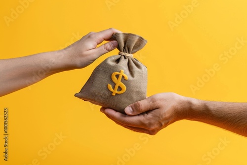 Handing Over a Bag of Money