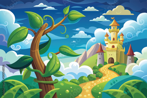 fairy tale castle on the hill