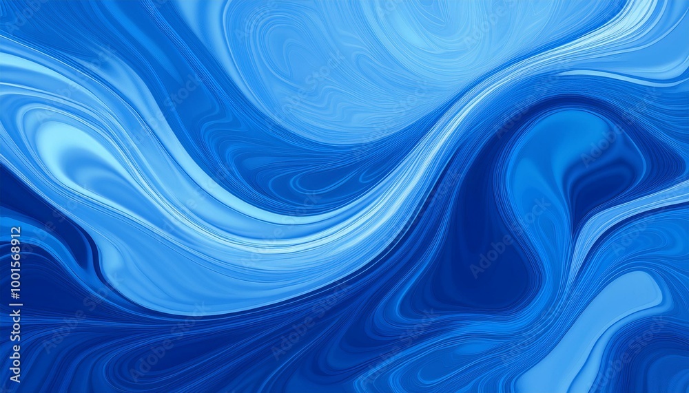 Fototapeta premium abstract background blue liquid wallpaper, banner backdrop