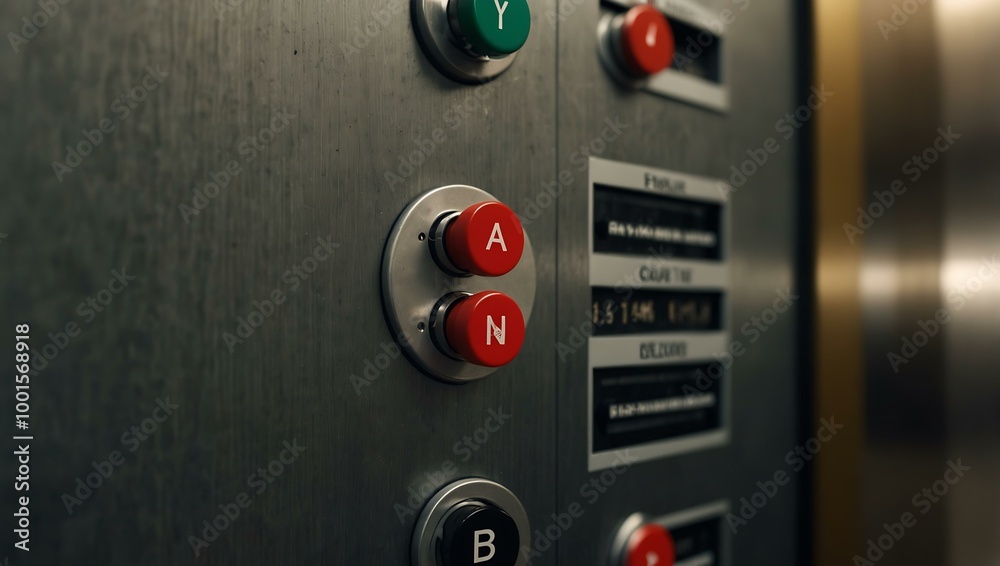 Decision-making shown with close-up of elevator panel buttons. Decision-making shown with close-up of elevator panel buttons.