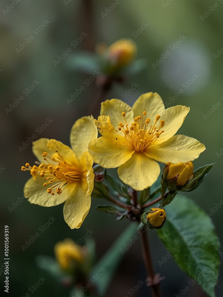 Delicate yellow blossoms. Delicate yellow blossoms.
