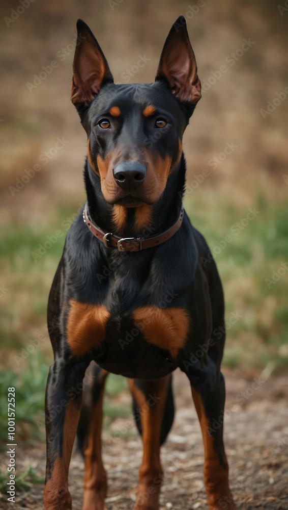 Doberman Pinscher, known for loyalty and intelligence. Doberman Pinscher, known for loyalty and intelligence.