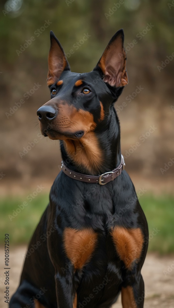 Doberman Pinscher, known for loyalty and intelligence. Doberman Pinscher, known for loyalty and intelligence.
