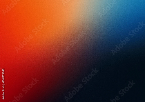 Vibrant color gradient grainy texture background orange red blue abstract color shape black backdrop, noisy banner header poster design