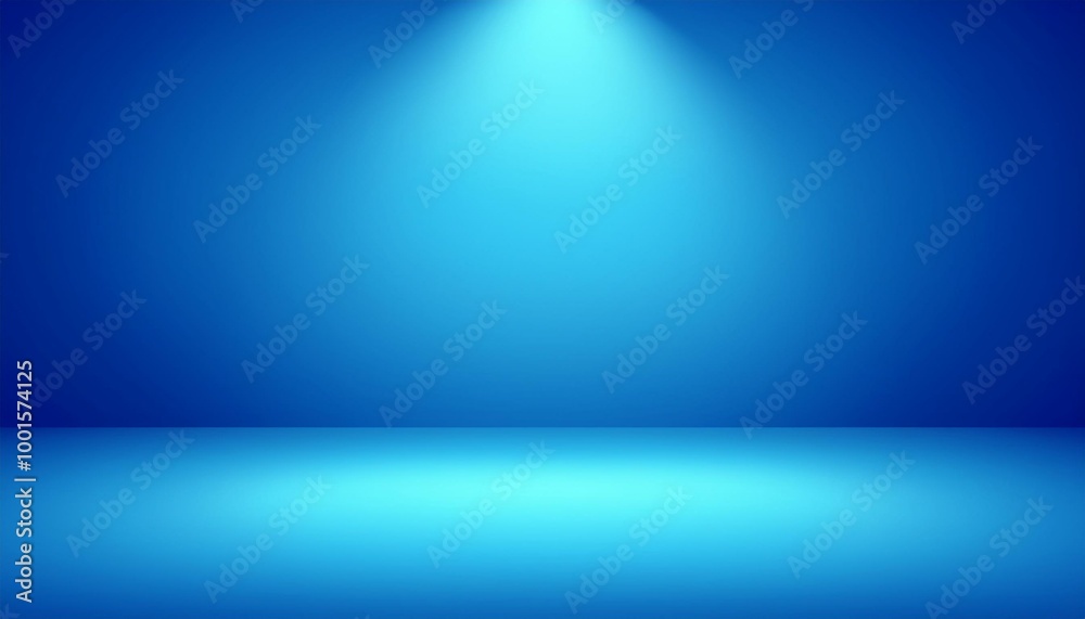 Blue empty room studio gradient with spotlight used for background and display your product Blue empty room studio gradient with spotlight used for background and display your product