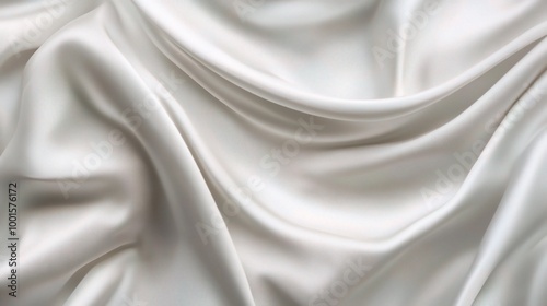 Elegant White Silk Fabric Texture for Background Use