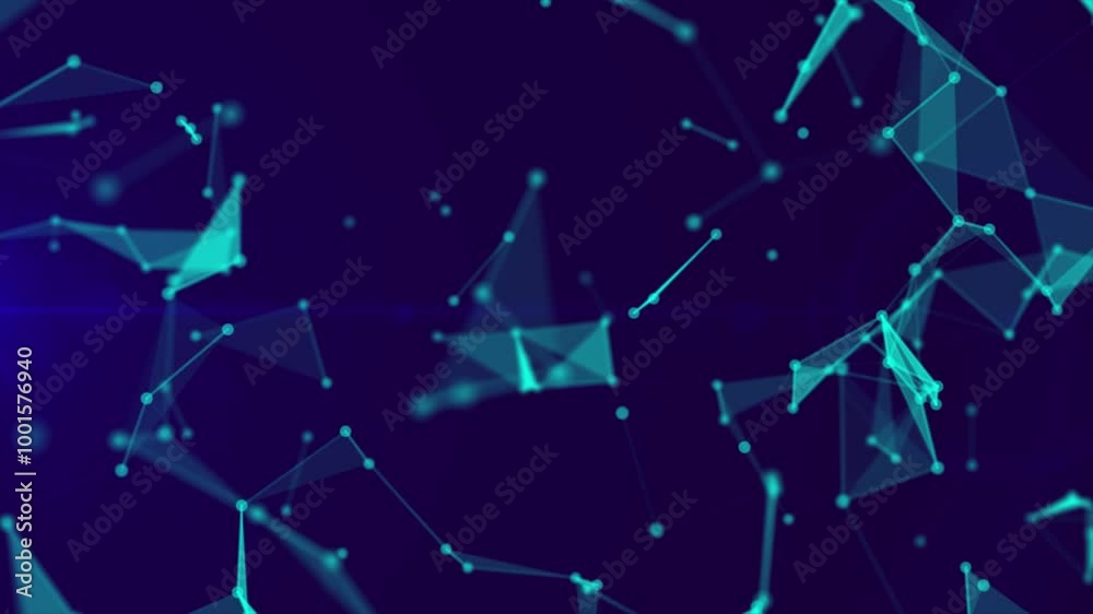 Abstract technological background made of lines dots and triangles