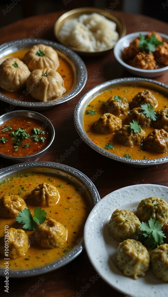Enjoy a plate of dal bhat, momos, and spicy Nepali cuisine.