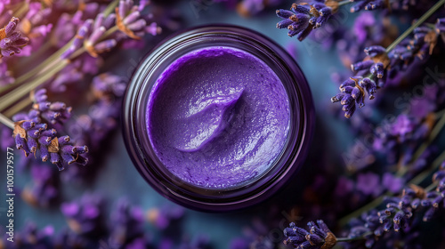 Dans un centre de remise en forme, des fleurs de lavande mauve et rose sont isolées sur fond blanc. Elles évoquent la beauté naturelle et le bien-être, parfaites pour l'aromathérapie et les soins hygi photo