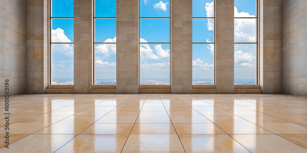 Architectural Background With Triangular Patterns And Reflections Architectural Background With Triangular Patterns And Reflections