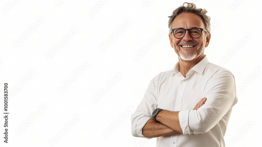 Professional Man Smiling with Confident Expression Professional Man Smiling with Confident Expression