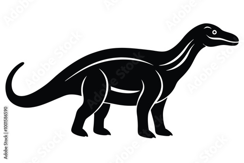 Solid color Pelycosaurs animal vector design