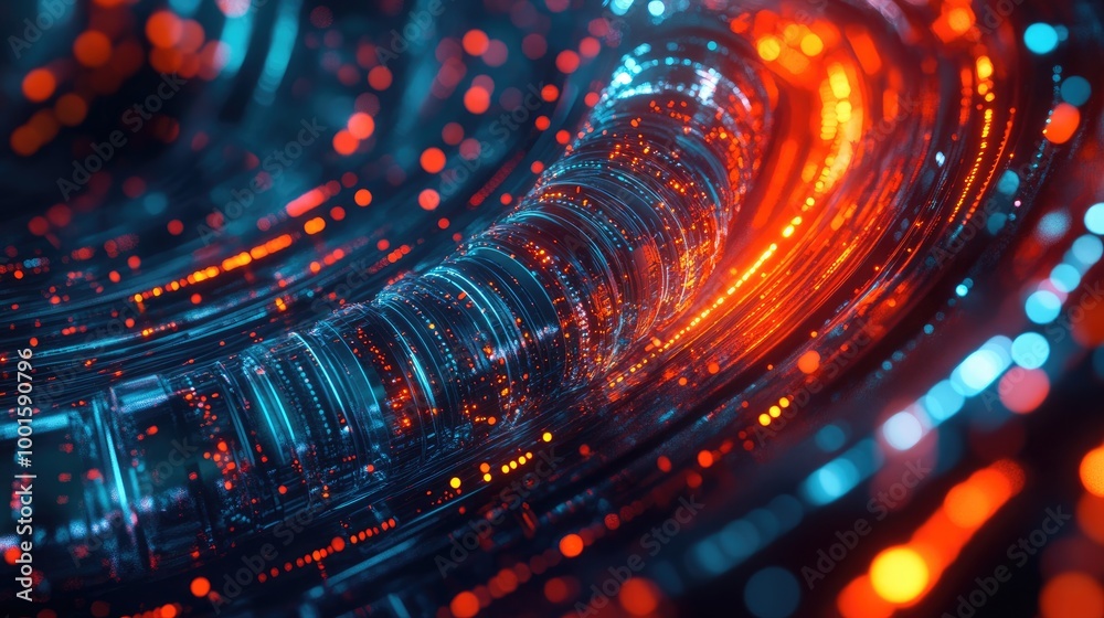Vibrant abstract technology connections with illuminated nodes in a futuristic setting Vibrant abstract technology connections with illuminated nodes in a futuristic setting