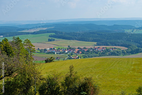 Tableau sur toile landscape in the thuringian forest near Grosskochberg