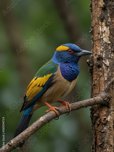 Great Argus bird native to Southeast Asia, found in Indonesian and Malaysian forests.