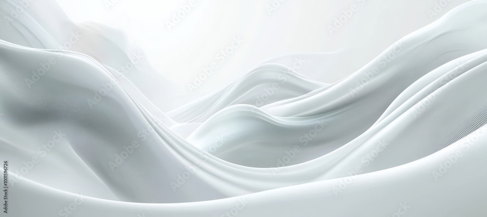 Elegant Abstract White Background with Soft Curves