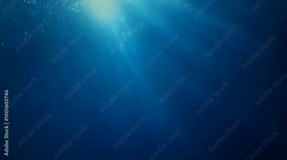 Deep Blue Ocean Background with Sunlight Rays Deep Blue Ocean Background with Sunlight Rays