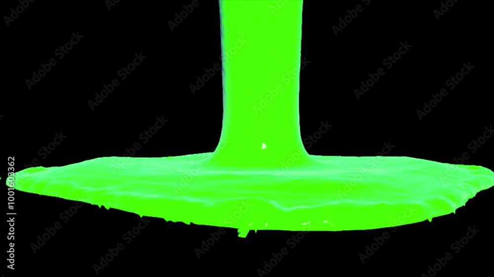 green liquid falling on the ground and splashing
3d rendering of green liquid simulation with alpha channel (transparent background)