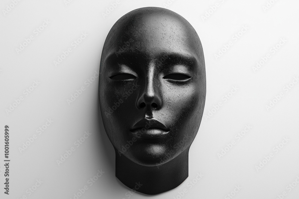 Black Mask On White Background Black Mask On White Background