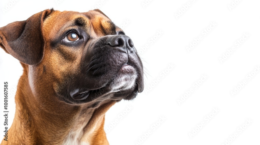 Dog isolated on white background composition Dog isolated on white background composition