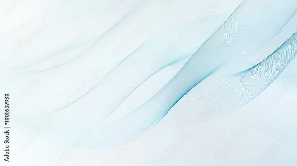 Fototapeta premium Abstract Blue Swirls on White Background