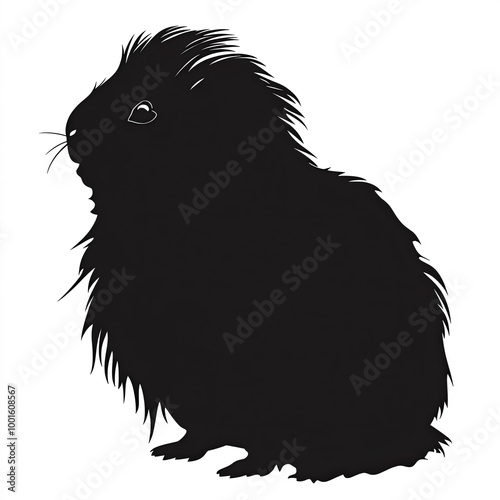 Guinea Pig Silhouette, Illu...