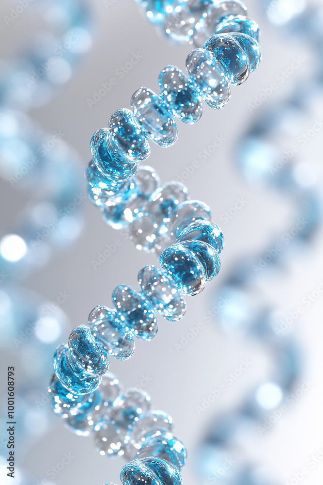 dna strand on white background dna strand on white background