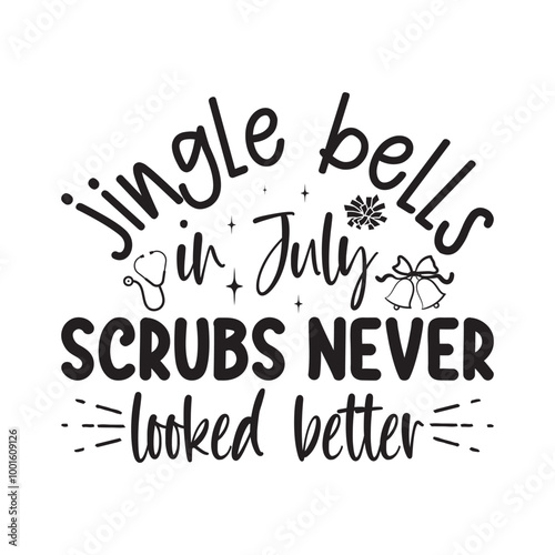 jingle bells in July scrubs never looked better