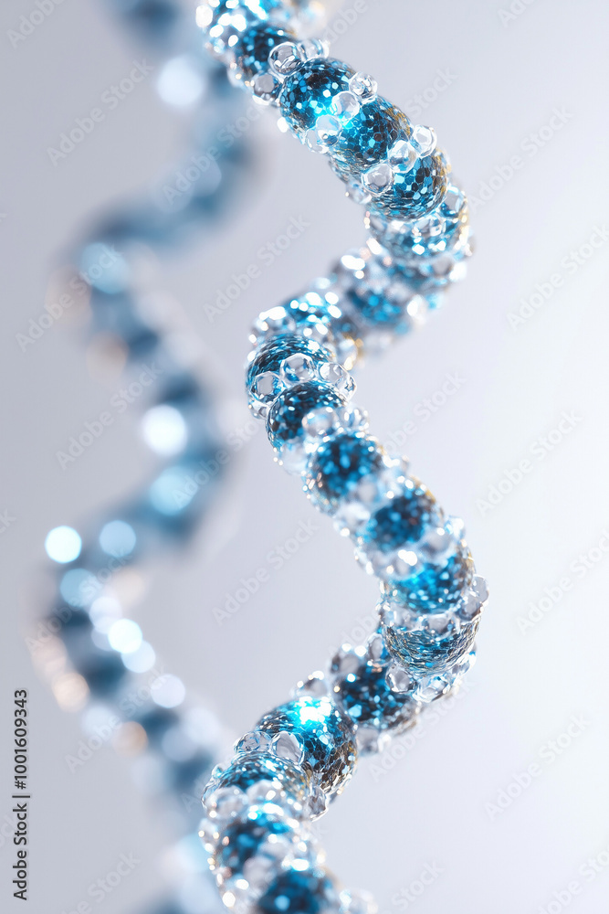 dna strand on white background dna strand on white background