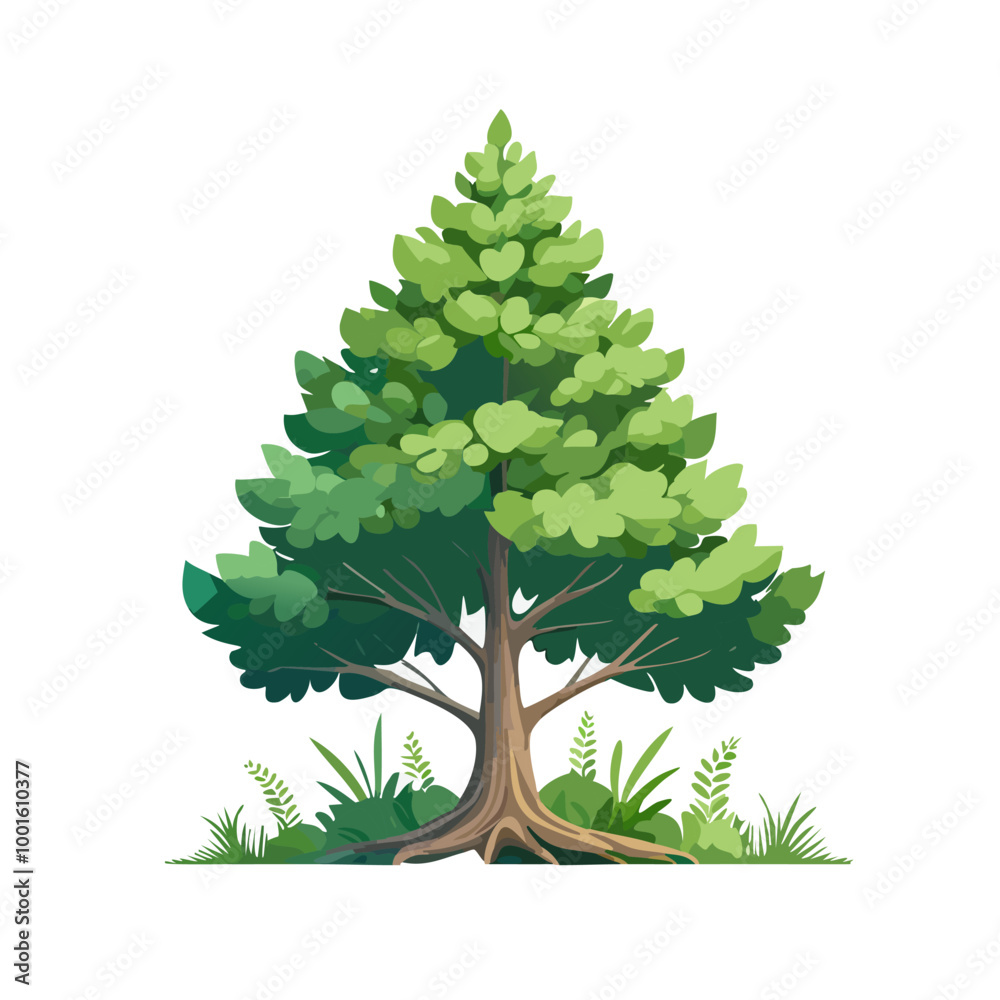 Pine tree vector art landscape illustration design Pine tree vector art landscape illustration design