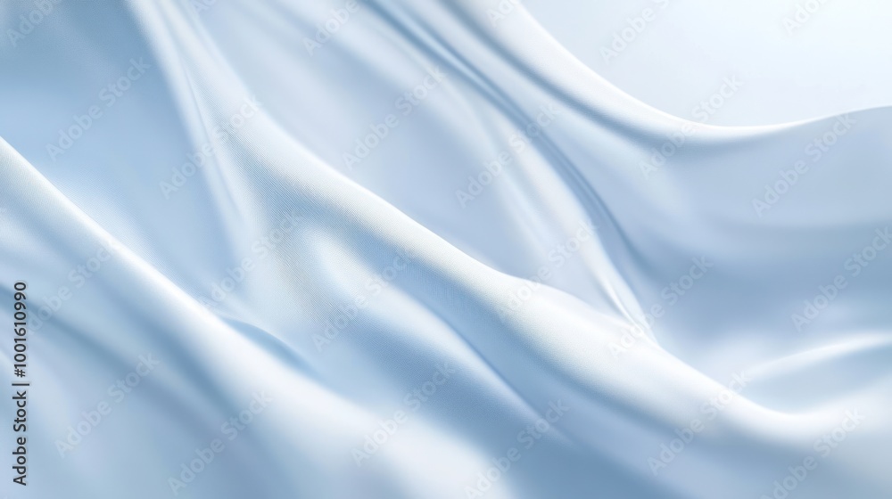 Fototapeta premium Abstract Smooth Blue Silk Fabric