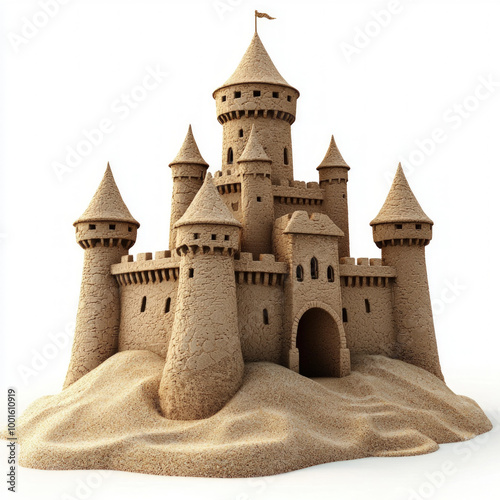 Sand Castle Isolated