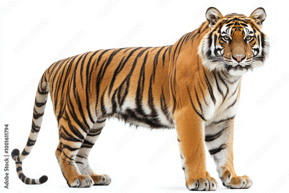 Fototapeta premium Tiger On White Background