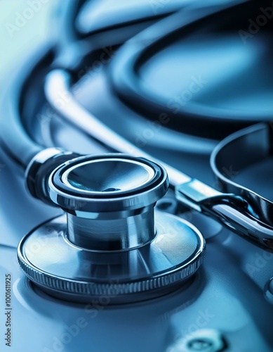 stethoscope on a medical background