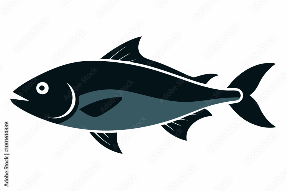 Pacific halibut fish creative vector design Pacific halibut fish creative vector design