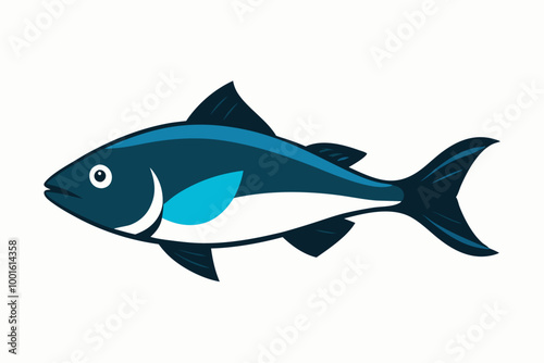 Pacific halibut fish creative vector design