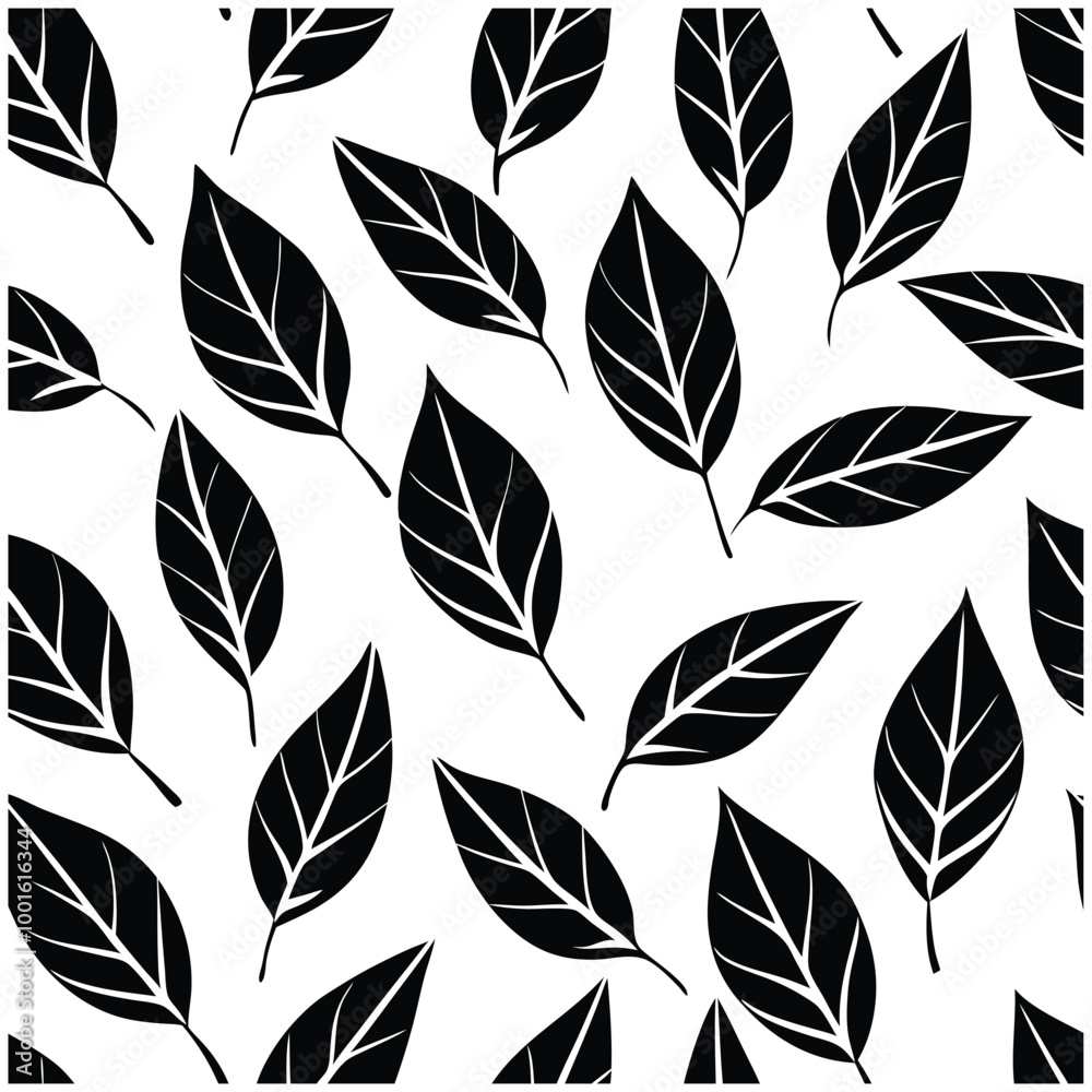 Fototapeta premium Seamless Watercolor Leaf Patterns.