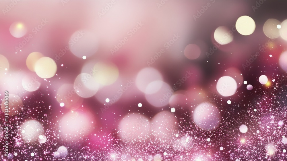 Sparkling pink bokeh background with soft light effects creating a dreamy atmosphere Sparkling pink bokeh background with soft light effects creating a dreamy atmosphere
