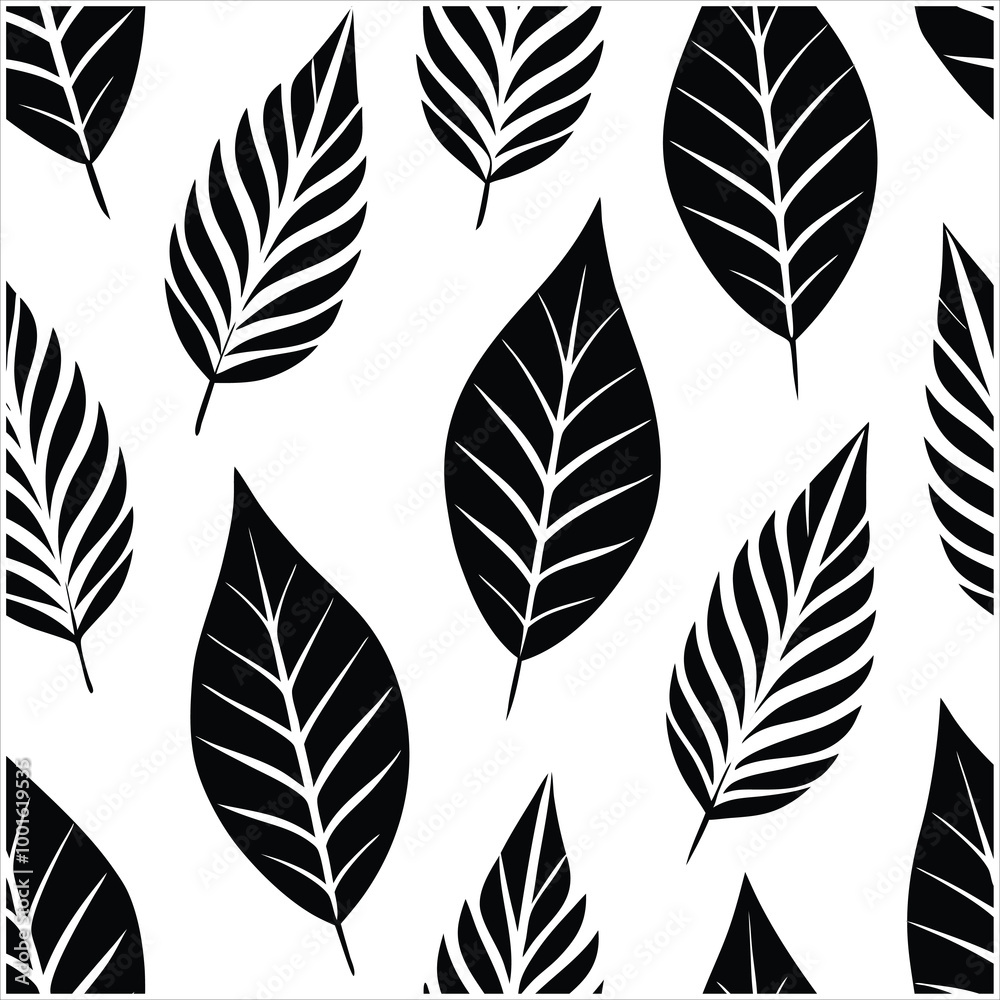 Fototapeta premium Seamless Watercolor Leaf Patterns.